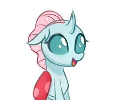 Size: 988x804 | Tagged: safe, artist:handgunboi, ocellus, changedling, changeling, g4, cute, diaocelles, female, open mouth, simple background, smiling, solo, white background