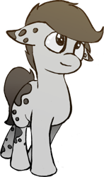 Size: 528x897 | Tagged: safe, artist:geljado, derpibooru exclusive, oc, oc only, oc:broken symmetry, earth pony, pony, 2021 community collab, derpibooru community collaboration, digital art, head tilt, png, simple background, solo, transparent background