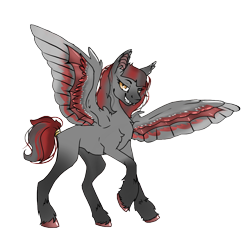 Size: 810x832 | Tagged: artist needed, safe, oc, oc only, oc:dusty, bat pony, pegasus, pony, 2021 community collab, derpibooru community collaboration, fangs, femboy, male, simple background, solo, stallion, transparent background