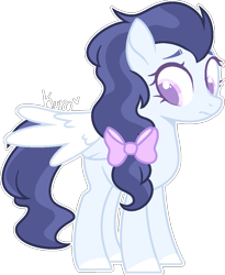 Size: 877x1070 | Tagged: safe, artist:kurosawakuro, oc, oc only, pegasus, pony, base used, female, mare, offspring, parent:rumble, parent:scootaloo, parents:rumbloo, simple background, solo, transparent background, two toned wings, wings