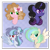 Size: 3864x3832 | Tagged: safe, artist:blazenly-obvious, artist:mint-light, oc, oc only, oc:camilla, oc:caramel twist, oc:ebony breeze, oc:little feather, earth pony, pegasus, pony, unicorn, base used, bow, bust, female, hair bow, high res, jewelry, magical lesbian spawn, male, mare, necklace, offspring, parent:big macintosh, parent:cheese sandwich, parent:fluttershy, parent:limestone pie, parent:octavia melody, parent:pinkie pie, parent:rainbow dash, parent:rarity, parents:cheesepie, parents:fluttermac, parents:limedash, parents:raritavia, simple background, stallion, transparent background