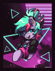 Size: 2318x3000 | Tagged: safe, artist:ciderpunk, oc, clothes, commission, high res, retrowave, synthwave