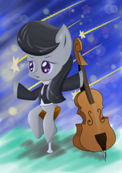Size: 1000x1414 | Tagged: artist needed, source needed, safe, octavia melody, earth pony, pony, g4, cello, musical instrument, sitting, solo