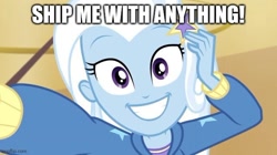 Size: 640x359 | Tagged: safe, edit, edited screencap, screencap, trixie, do it for the ponygram!, equestria girls, g4, my little pony equestria girls: better together, implied shipping, text