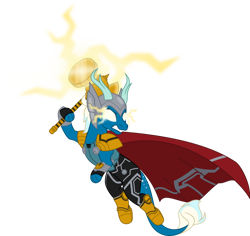 Size: 1280x1206 | Tagged: safe, artist:mlp-trailgrazer, oc, oc only, oc:cosmo, dragon, beta ray bill, clothes, cosplay, costume, male, mallet, simple background, solo, transparent background