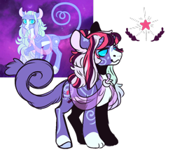 Size: 1000x922 | Tagged: safe, artist:orphicdove, oc, oc only, oc:enigma, hybrid, pony, interspecies offspring, offspring, parent:discord, parent:twilight sparkle, parents:discolight, simple background, solo, transparent background