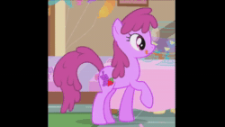 Size: 854x480 | Tagged: safe, ai assisted, ai content, edit, edited screencap, fifteen.ai, screencap, berry punch, berryshine, big macintosh, cozy glow, fluttershy, gilda, maud pie, minuette, pinkie pie, rainbow dash, twilight sparkle, call of the cutie, g4, season 1, animated, implied alcoholism, organs, sound, sound only, webm