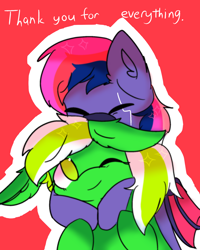 Size: 1600x2000 | Tagged: safe, artist:snowcicle, oc, oc only, oc:gumdrops, oc:skarlet burn, bat pony, pegasus, pony, cuddling, floppy ears, happy, happy couple, smiling, snuggling