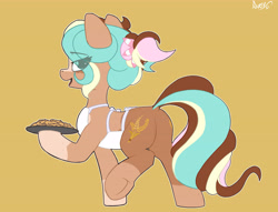 Size: 6489x4961 | Tagged: safe, artist:avery-valentine, earth pony, pony, apron, butt, clothes, cookie, food, plot