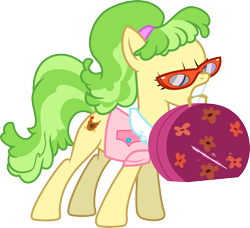 Size: 3284x3000 | Tagged: safe, artist:jeatz-axl, chickadee, ms. peachbottom, earth pony, pony, g4, clothes, eyes closed, female, glasses, high res, mare, mouth hold, simple background, solo, transparent background, vector