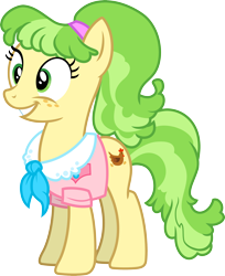 Size: 3000x3669 | Tagged: safe, artist:jeatz-axl, chickadee, ms. peachbottom, earth pony, pony, g4, clothes, cute, female, high res, mare, simple background, smiling, solo, surprised, transparent background, vector