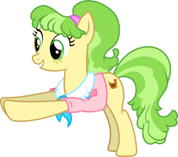 Size: 3400x3000 | Tagged: safe, artist:jeatz-axl, chickadee, ms. peachbottom, earth pony, pony, g4, bipedal, bipedal leaning, clothes, female, high res, leaning, mare, simple background, solo, transparent background, vector