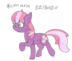 Size: 1086x916 | Tagged: safe, artist:cmara, cheerilee, earth pony, pony, g4, female, mare, raised hoof, raised leg, simple background, solo, traditional art, white background