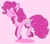 Size: 500x444 | Tagged: safe, artist:bumblesnail-art, pinkie pie, earth pony, pony, g4, blushing, chest fluff, colored hooves, cute, diapinkes, eyes closed, female, happy, mare, pink background, profile, simple background, smiling, solo