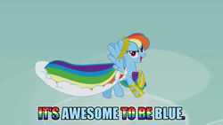 Size: 1280x720 | Tagged: safe, edit, edited screencap, part of a set, screencap, rainbow dash, pony, g4, suited for success, clothes, dress, flying, gala dress, solo
