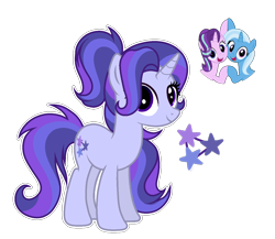 Size: 1330x1156 | Tagged: safe, artist:afterglory, starlight glimmer, trixie, oc, oc:mystic scarlet, pony, unicorn, g4, female, magical lesbian spawn, mare, offspring, parent:starlight glimmer, parent:trixie, parents:startrix, simple background, transparent background