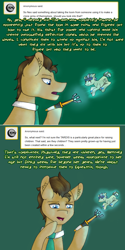 Size: 750x1502 | Tagged: safe, artist:fairyrave, doctor whooves, time turner, oc, oc:neosurgeon, earth pony, pony, lovestruck derpy, g4, doctor who, hologram, male, necktie, sonic screwdriver, stallion, the doctor