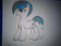 Size: 2560x1920 | Tagged: safe, artist:juliet-gwolf18, oc, oc only, earth pony, pony, earth pony oc, male, signature, solo, stallion, traditional art