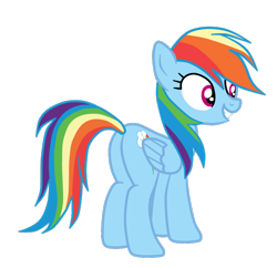 Size: 860x833 | Tagged: safe, artist:gmaplay, rainbow dash, pegasus, pony, g4, butt, plot, rainbutt dash, simple background, solo, transparent background, vector