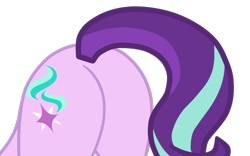 Size: 1194x747 | Tagged: safe, artist:gmaplay, starlight glimmer, pony, unicorn, g4, butt, butt only, glimmer glutes, pictures of butts, plot, simple background, solo, transparent background, vector