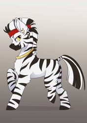 Size: 2480x3508 | Tagged: safe, artist:arctic-fox, oc, oc only, pony, zebra, high res, solo, zebra oc