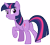 Size: 7583x6759 | Tagged: safe, artist:andoanimalia, twilight sparkle, pony, unicorn, g4, magical mystery cure, my little pony: friendship is magic, butt, female, grin, looking back, mare, plot, raised hoof, simple background, smiling, solo, transparent background, twibutt, unicorn twilight, vector