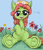 Size: 3600x4200 | Tagged: safe, artist:littlenaughtypony, tree hugger, bee, insect, g4, featureless crotch, fetish, frog (hoof), hoof fetish, open mouth, smiling, underhoof