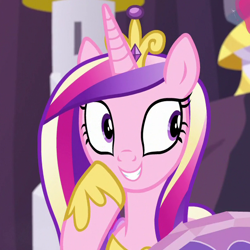 Size: 600x600 | Tagged: safe, screencap, princess cadance, alicorn, pony, g4, once upon a zeppelin, cropped, crown, female, jewelry, mare, regalia, solo, tiara