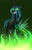 Size: 1142x1802 | Tagged: safe, artist:rockin_candies, queen chrysalis, changeling, changeling queen, g4, crown, fangs, female, fire, glowing eyes, grin, horn, jewelry, regalia, slit pupils, smiling, solo, teeth, wings