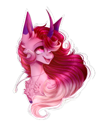 Size: 1080x1353 | Tagged: safe, artist:keltonia, oc, oc only, oc:shimmer delight, pony, unicorn, bust, female, mare, portrait, simple background, solo, transparent background