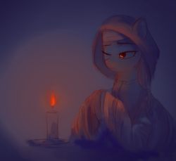 Size: 1351x1237 | Tagged: safe, artist:some_ponu, pony, candle, clothes, nun, praying, robe, sketch, solo
