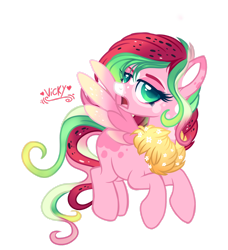 Size: 1920x2109 | Tagged: safe, artist:nightingalewolfie, oc, oc only, oc:melon sweets, pegasus, pony, female, mare, simple background, solo, transparent background