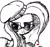 Size: 440x417 | Tagged: safe, artist:hisp, fluttershy, pony, g4, blood, clothes, glasses, hat, monochrome, nosebleed, smug