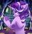 Size: 2017x2160 | Tagged: safe, artist:konejo, starlight glimmer, pony, unicorn, g4, bust, colored hooves, colored pupils, cute, cute little fangs, ear fluff, fangs, female, heart, high res, hoof heart, library, mare, profile, smiling, solo, sweat, sweatdrop, twilight's castle, twilight's castle library, underhoof