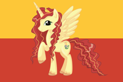 Size: 3399x2268 | Tagged: artist needed, source needed, safe, oc, oc only, oc:sawa, alicorn, pony, alicorn oc, crown, female, flag, high res, horn, jewelry, mare, nation ponies, poland, ponified, regalia, solo, spread wings, vector, warsaw, wings