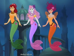 1199392 - safe, artist:azaleasdolls, artist:fannitasticfangirl, principal  abacus cinch, cecaelia, mermaid, octopus, equestria girls, friendship games,  clothes, crossover, disney, duality, fins, glasses, humanized, jewelry,  mermaid maker, mermaid tail