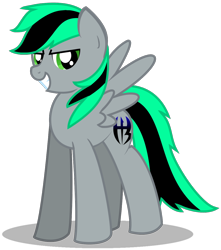 Size: 1036x1172 | Tagged: safe, artist:amgiwolf, oc, oc only, oc:digibrony, pegasus, pony, grin, male, pegasus oc, simple background, smiling, solo, stallion, transparent background, wings