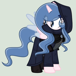 Size: 1280x1280 | Tagged: safe, artist:lominicinfinity, oc, oc only, oc:sparkdust knight, alicorn, pony, assassin's creed, clothes, female, mare, simple background, solo