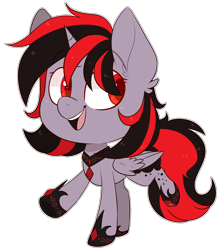 Size: 2216x2504 | Tagged: safe, artist:jetjetj, part of a set, oc, oc only, oc:dark shadow, alicorn, pony, chibi, commission, female, high res, mare, simple background, solo, transparent background, ych result