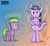 Size: 1293x1198 | Tagged: safe, artist:gradiusfanatic, spike, twilight sparkle, dragon, pegasus, pony, g4, colt, dragoness, dragonified, dreamworks face, duo, female, foal, male, ponified, ponified spike, role reversal, species swap, twilidragon