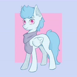 Size: 4724x4724 | Tagged: safe, artist:shallowwin, oc, oc only, oc:file folder, pegasus, pony, clothes, scarf, solo, standing