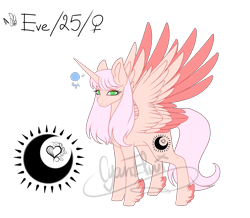 Size: 2585x2251 | Tagged: safe, artist:minelvi, oc, oc only, oc:eve, alicorn, pony, alicorn oc, eyelashes, feathered fetlocks, female, high res, horn, mare, signature, simple background, solo, transparent background, two toned wings, wings