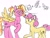 Size: 1600x1200 | Tagged: safe, artist:lowname, li'l cheese, luster dawn, alicorn, earth pony, pony, g4, my little pony: friendship is magic, the last problem, alicornified, book, colt, duo, female, glowing horn, horn, lustercorn, male, mare, open mouth, pictogram, race swap, raised hoof, simple background, smiling, smirk, white background