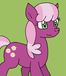 Size: 651x749 | Tagged: safe, artist:cmara, cheerilee, earth pony, pony, g4, female, green background, mare, simple background, solo