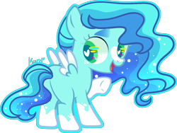 Size: 1355x1018 | Tagged: safe, artist:kurosawakuro, oc, oc only, pegasus, pony, base used, female, filly, heart eyes, magical lesbian spawn, offspring, parent:lyra heartstrings, parent:princess luna, simple background, solo, transparent background, wingding eyes