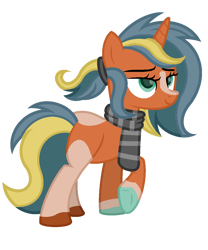 Size: 1000x1200 | Tagged: safe, artist:ponkus, oc, oc only, pony, unicorn, clothes, female, mare, scarf, simple background, solo, transparent background