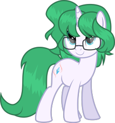 Size: 4000x4285 | Tagged: safe, artist:melisareb, oc, oc only, oc:choi sky, pony, unicorn, absurd resolution, female, glasses, mare, simple background, solo, transparent background, vector