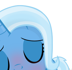 Size: 2087x2026 | Tagged: safe, alternate version, artist:grapefruitface1, artist:shadyhorseman, trixie, pony, unicorn, g4, base used, blushing, eyes closed, eyeshadow, female, high res, makeup, mare, offscreen character, pov, show accurate, simple background, solo, transparent background