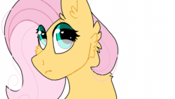Size: 1280x720 | Tagged: safe, artist:valkiria, derpibooru exclusive, fluttershy, pegasus, pony, g4, :t, animated, cute, flipaclip, frame by frame, gif, shyabetes, solo