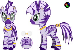 Size: 3766x2559 | Tagged: safe, artist:kyoshyu, oc, oc only, oc:treasure, pony, zebra, female, high res, simple background, solo, transparent background